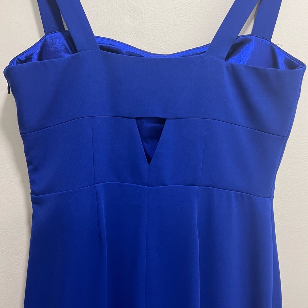 Laundry by Shelli Segal Sleeveless Midi Sheath Dress in Royal Blue, Cut Out, 10 - Picture 8 of 15